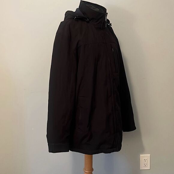 Weatherproof Black Waterproof Hooded Double Layer Parka Jacket Size Large - Picture 5 of 15